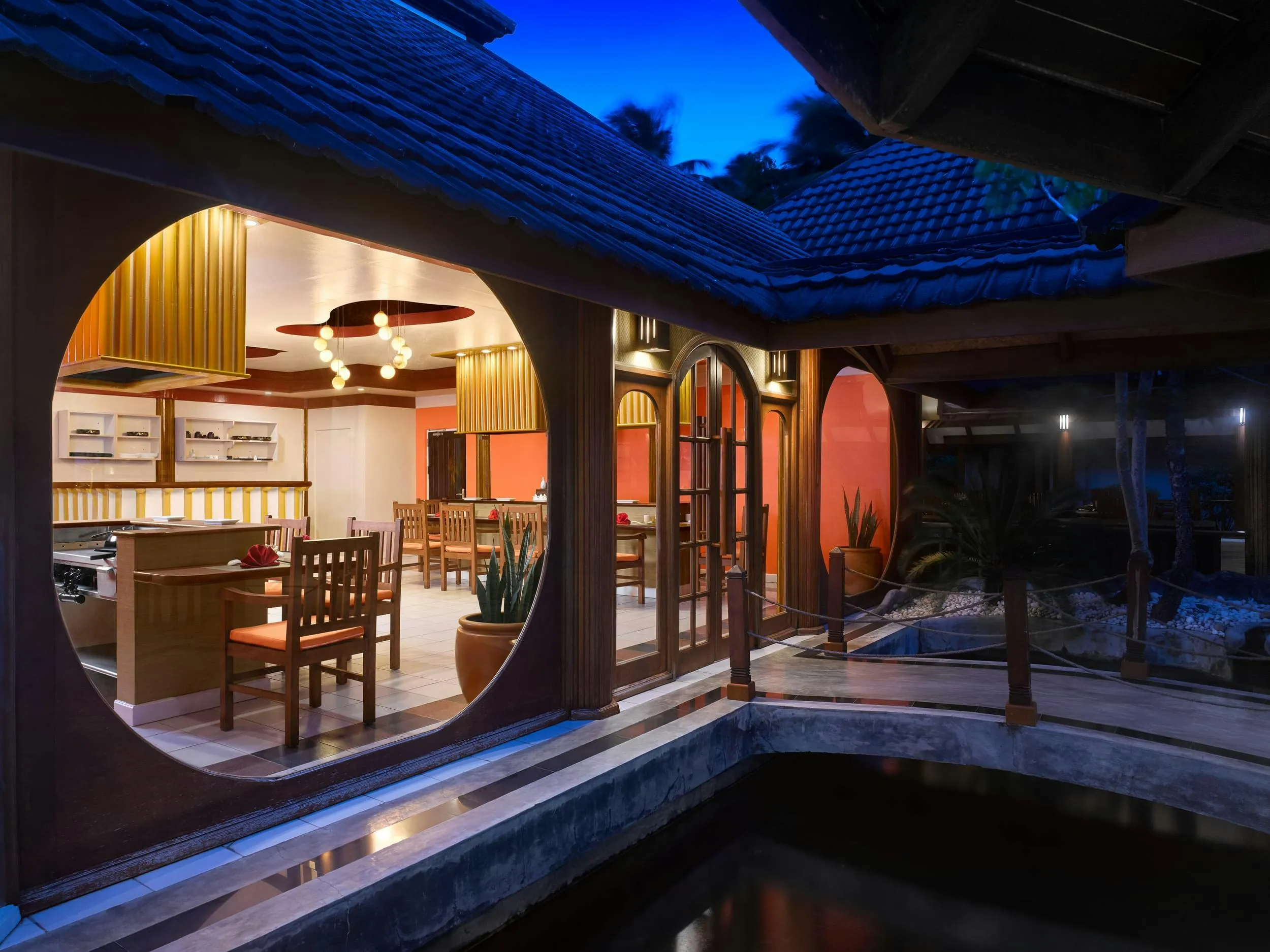 Fukuya Teppanyaki Japanese restaurant entrance at Villa Nautica
