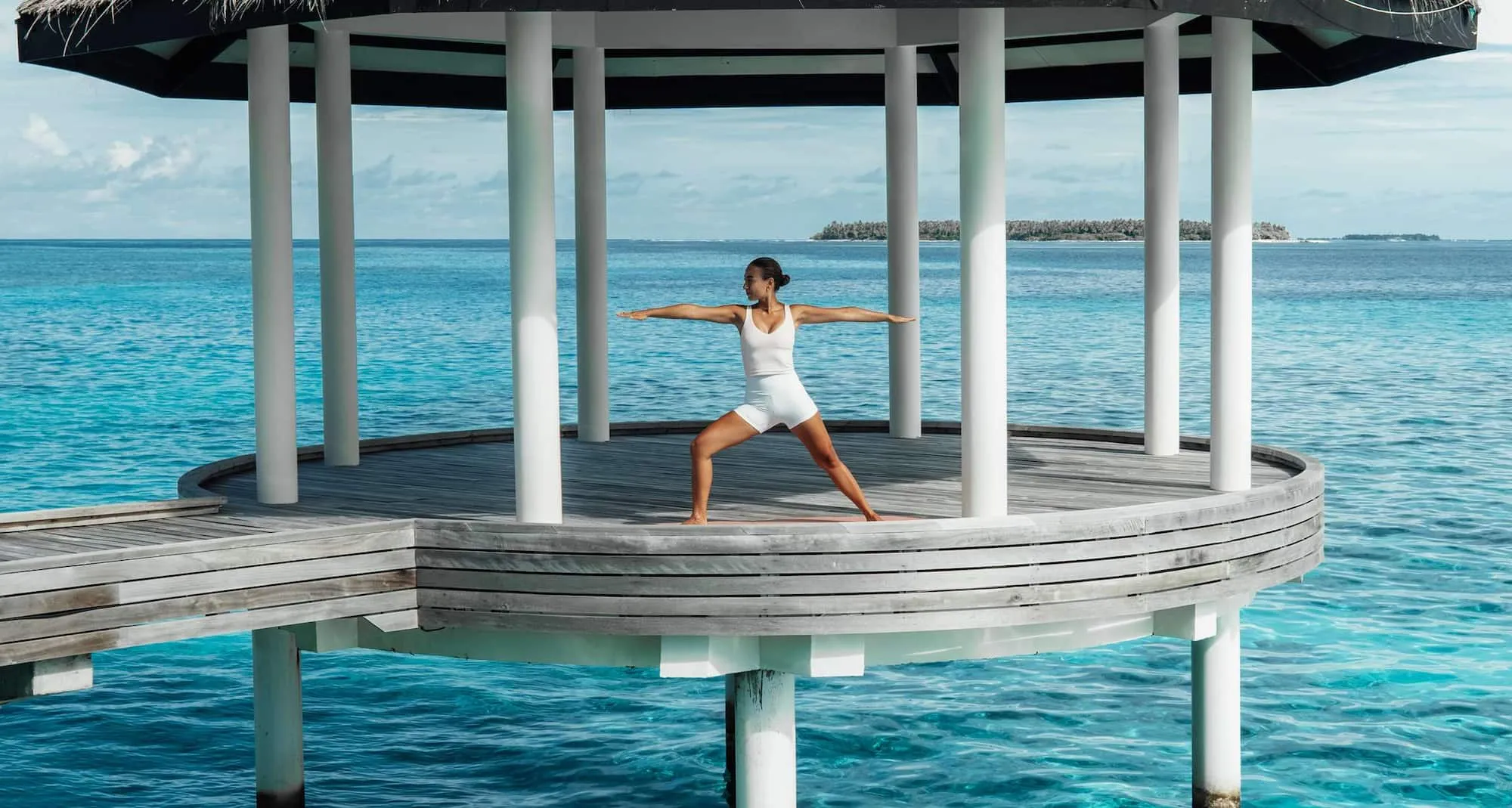 Yoga pavilion at the spa of Radisson Blu Resort Maldives