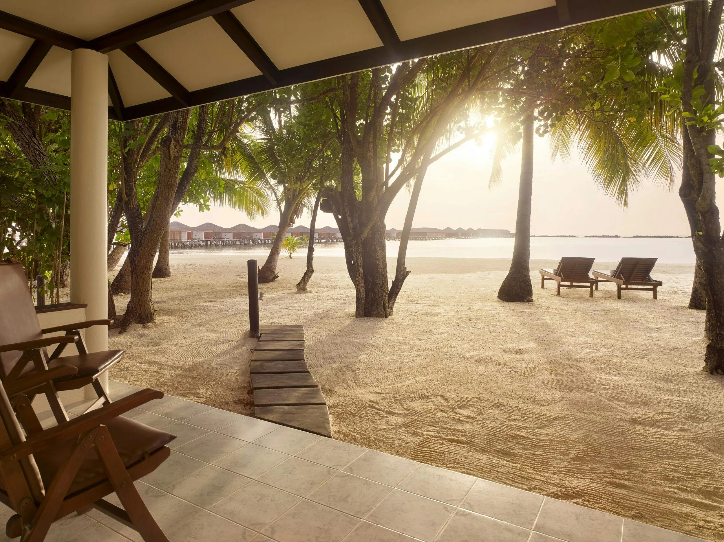Private veranda view from a Beach Villa at Villa Nautica