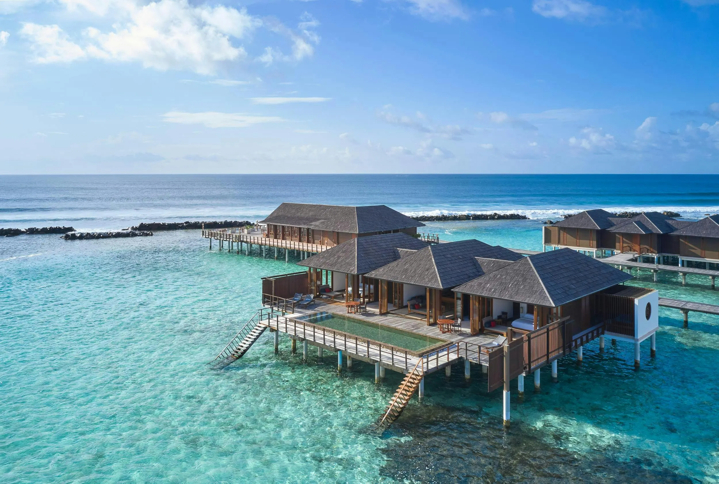 Aerial view of the Two-bedroom Ocean Suite with Pool at Villa Nautica