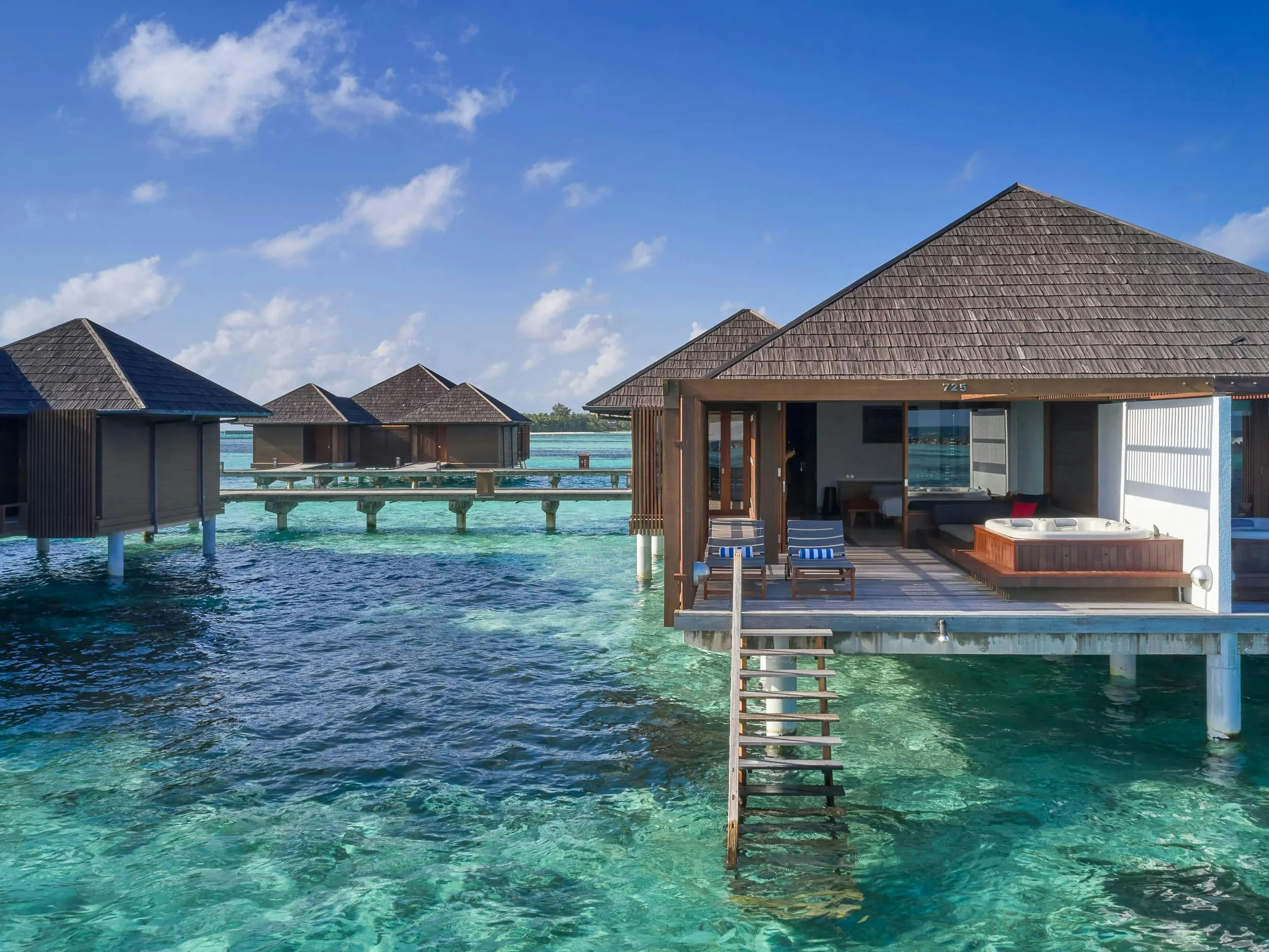 Exterior of a Water Villa with Whirlpool at Villa Nautica
